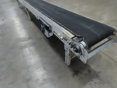 Lewco 21"x 18' Slider Bed 18" Belt Conveyor .5Hp 460V 3PH Center Drive 64 FPM