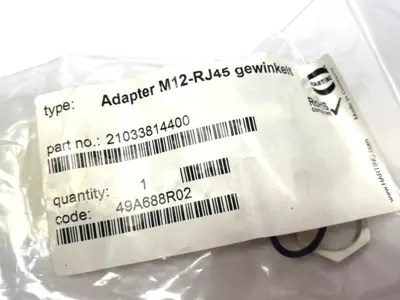 New | in-Stock HARTING Adapter M12-RJ45 Right Angled, Panel feed-through, Female Connector Accessories Michigan US | Maverick Industrial Sales #1392917