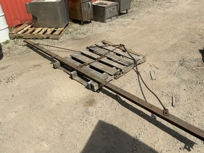 John Deere pull-type spring tooth harrow evener hitch assembly - 12' wide, with adjustable tow-hitch...