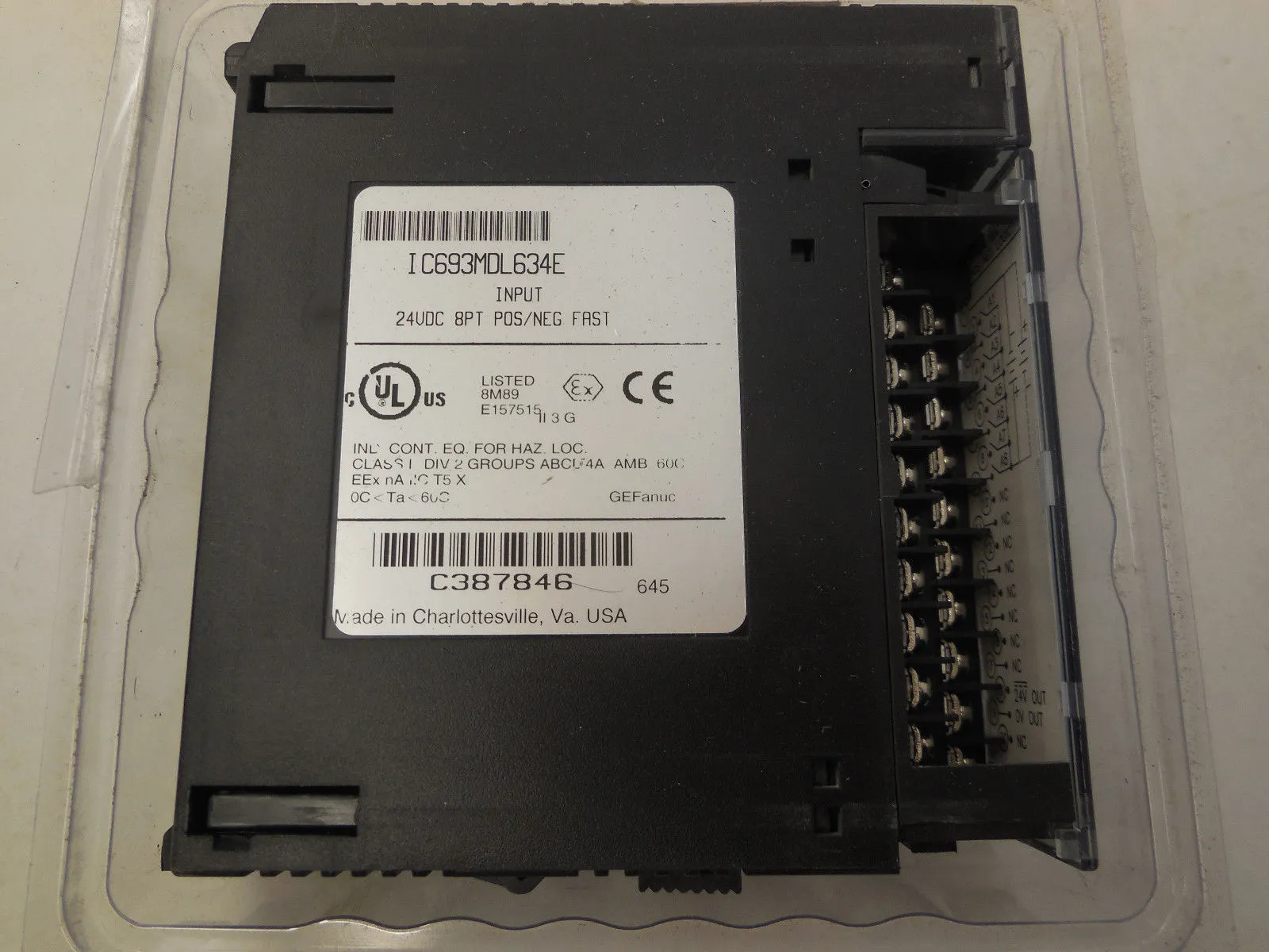 GE FANUC IC693MDL634E INPUT MODULE