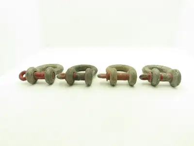 Crosby G-209 1-1/4" Galvanized Carbon Anchor Shackle w/1.38" Screw Pin Lot of 4