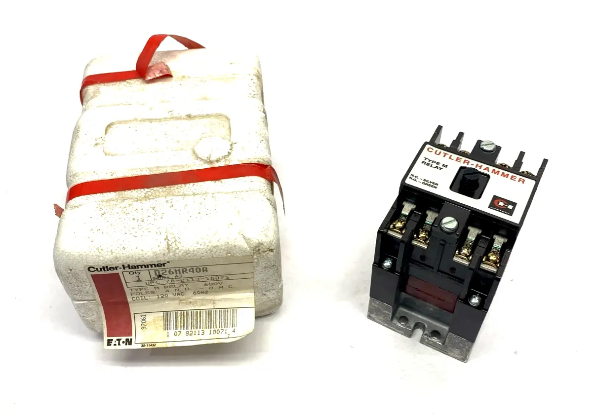D26MR40A | Eaton  Series A3 Type M Relay 600V, 4 N.O. 120VAC Coil - New Other