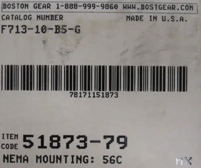 NEW BOSTON GEAR F71310B5G GEAR REDUCER 10:1