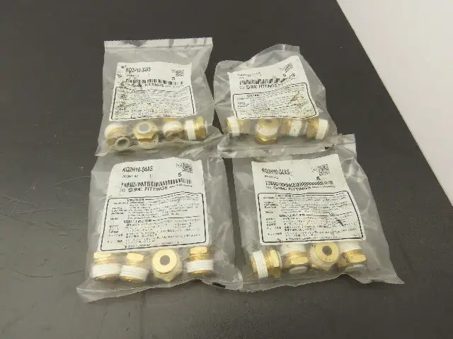 SMC KQ2H10-04AS Male Connector Push Fitting 10mm Tube x 1/2"RC Brass  Lot of 20