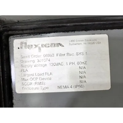 Used 36" Dia. Flexicon Filter Receiver Cartridge Collector w/Fike Explosion Vent