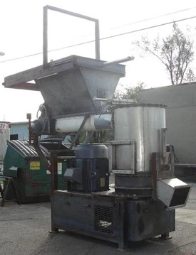 200 HP  Film Agglomerator / Densifier with screw conveyor