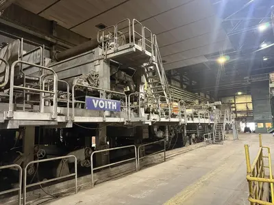 110" (2.8M) VOITH FOURDRINIER (GBM) PAPER MACHINE (2002) – 72" DIAMETER DRYERS – DUAL SHOE PRESS – AVAILABLE IN SECTIONS