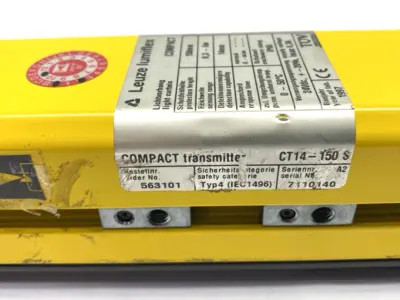 Used Leuze Safety Light Curtain Compact Transmitter, 14mm Resolution 563101 Light Curtains & Grids Michigan US | Maverick Industrial Sales #1475345