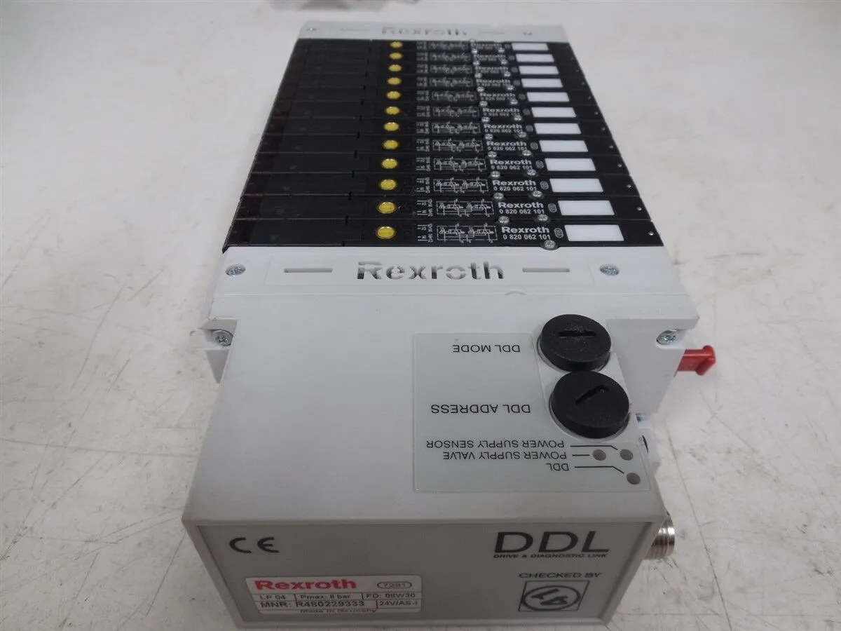 Rexroth R480229333 DDL LP04 Series Valve Terminal System Module 0820062101 Used