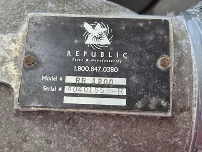 Used REPUBLIC SALES & MANUFACTURING RB 1200 Centrifugal Blowers British Columbia CA | Steep Hill Equipment Solutions #1341797