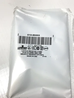 Leviton 510-85003 Gang Duplex Device Receptacle Plastic Wallplate (Lot of 6)