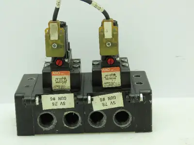 A239SS-120-A IR ARO Pneumatic Solenoid Air Control 2 Valve Manifold Block 1/2"