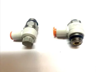USED SMC FLOW CONTROL ELBOW FITTING