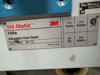 3M Matic 100a Adjustable Case Sealer Kiwi 452 Coder