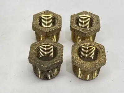New | in-Stock Midland Industries Hex Bushing 3/4" MPT x 1/2" FPT LOT OF 4 Parts (Hydraulics and Pneumatics) Michigan US | Maverick Industrial Sales #1391002