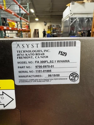 New | in-Stock ASYST WAFER LOAD PORT SMIF-300FL S3 25WFR Misc Industrial Equipment California US | American Industrial Supply Co. #1377239
