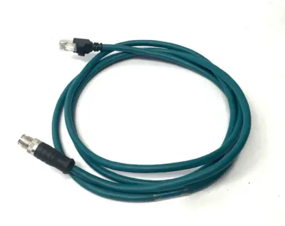 Used Cognex In-Sight Ethernet Cable RJ45 to M12 X-Coded, 185-1304R PLC Ethernet Equipment Michigan US | Maverick Industrial Sales #1397719