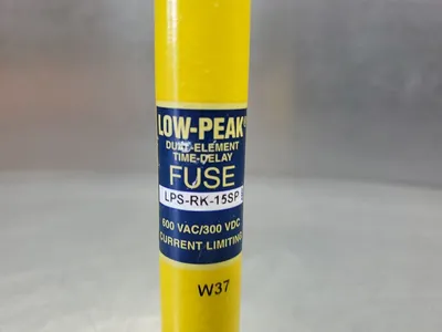 Bussmann LPS-RK-15SP 15AMP 600VAC/300VDC Time-Delay Fuse. 4D-34