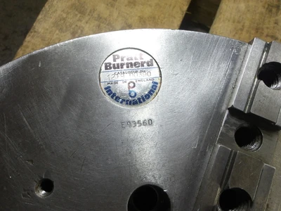 Pratt Burnerd International 12" 3 Jaw Thru Hole Lathe Chuck E93560 (STK)
