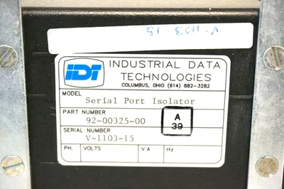 NEW INDUSTRIAL DATA TECHNOLOGIES 92-00325-00 SERIAL PORT ISOLATOR 920032500