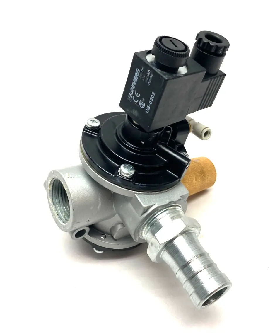 USED EMERSON NUMATICS 3-WAY POPPET VALVE, SOLENOID PILOT, 1" PORTS