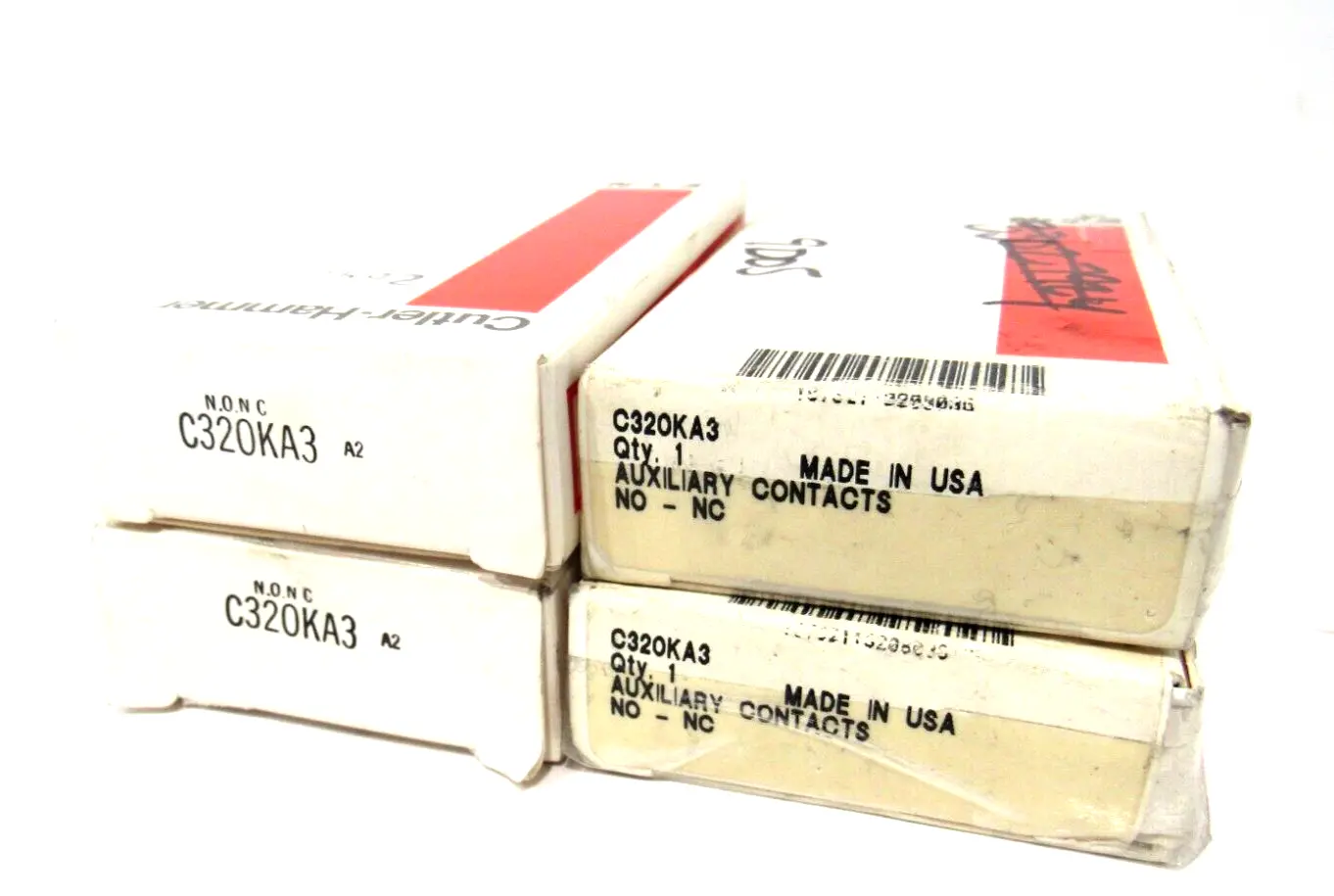LOT OF 4 NEW CUTLER HAMMER C320KA3 AUXILIARY CONTACTS