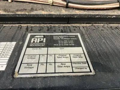 Used 2000 API VV 318 Miscellaneous Packaging Equipment Ohio US | HGR 24 #1279284