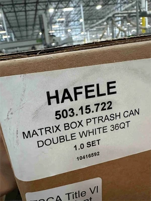 Used HAFELE 503.15.722 MATRIX BOX P TRASH CAN DOUBLE WHITE 36QT Restaurant Equipment (Miscellaneous) Florida US | MachineryMax #1437906