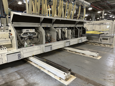 Stefani Evolution SSB Double-Sided Edgebander w/ Mahros Automatic Vacuum Loading & Unloading