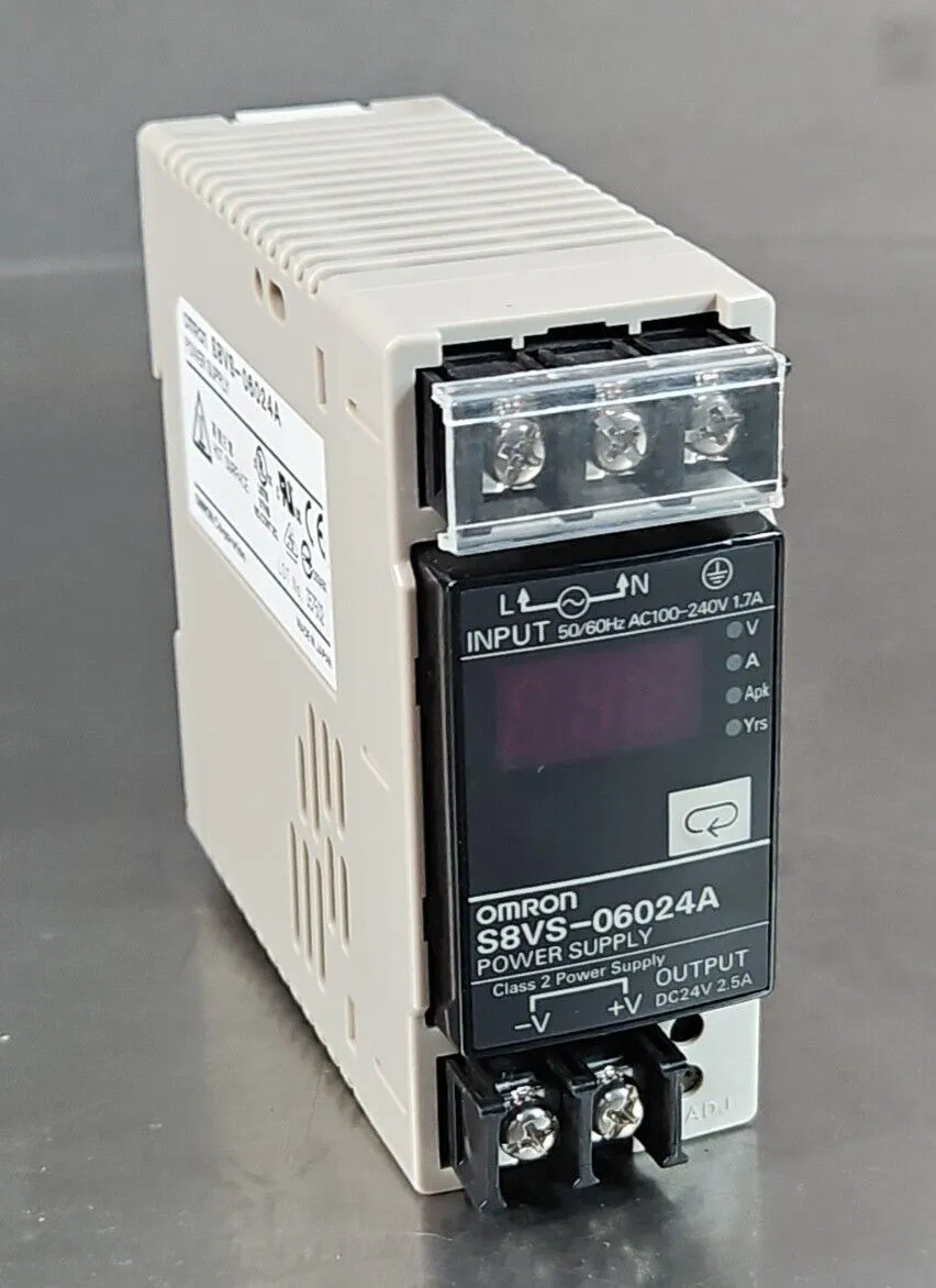 Omron S8VS-06024A AC/DC 24V 2.5A 60W Power Supply. 4D-20