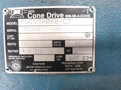 USED CONE DRIVE MUD60A068-G5