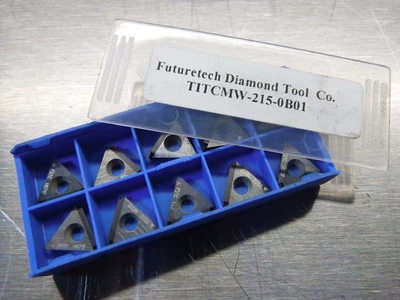 Futuretech PCD Tipped Carbide Inserts QTY10 TITCMW-215-0B01 (LOC496)