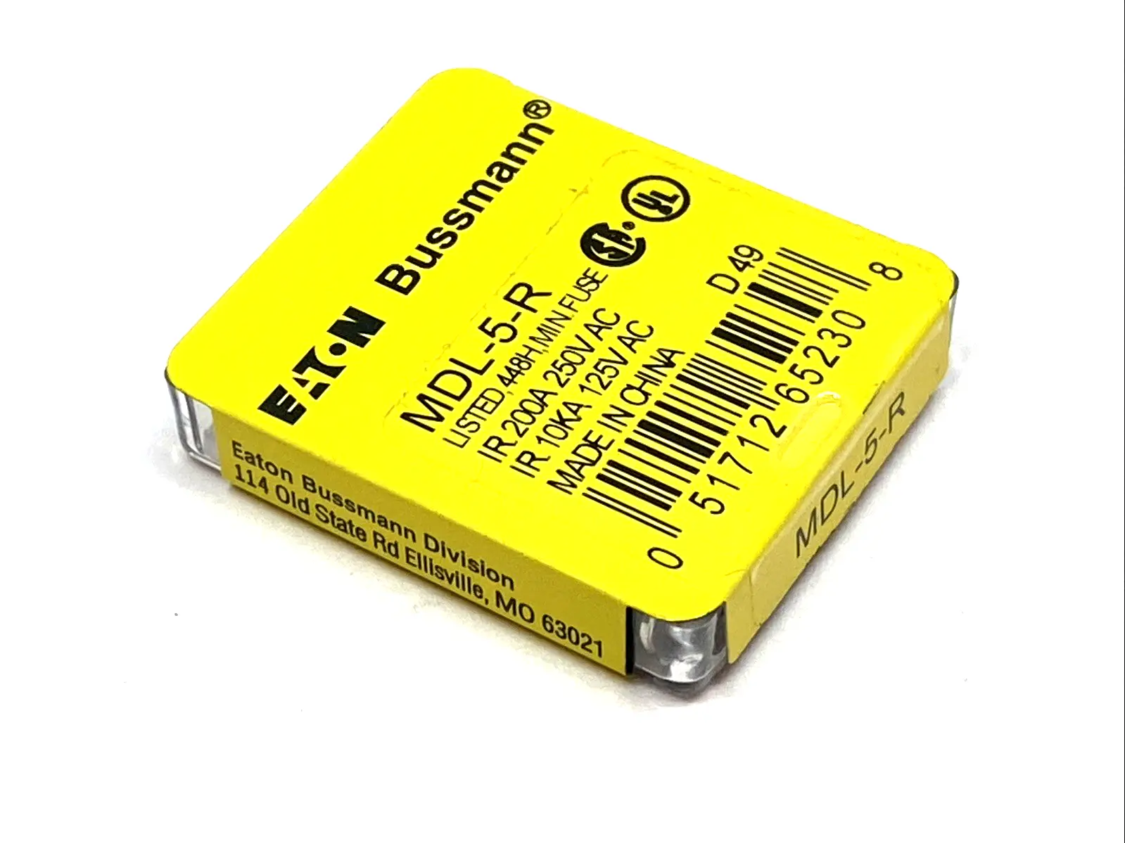 NEW BUSSMANN TIME‑DELAY FUSE 5 A 250 V GLASS TUBE 6.3×32 MM PKG OF 5
