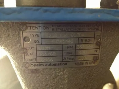 Neles Jamesbury 6"-150 V-Ball Control Valve
