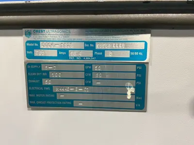 Used CREST 2G5006T Parts Washers Ohio US | HGR 24 #1567422