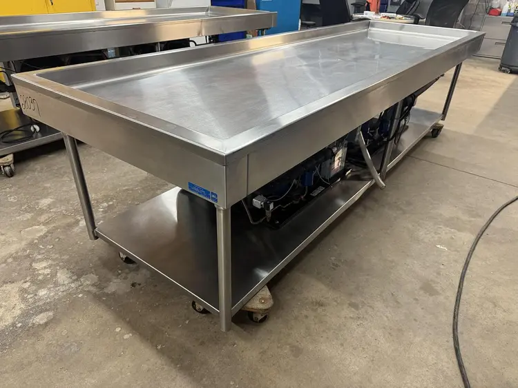 Used 2016 LESLIE FISHER ENGINEERING INC. STAINLESS STEEL CHILLER TABLE Food Processing Equipment (misc) Ohio US | Regal Equipment Inc #219393