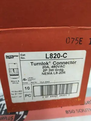 New | in-Stock PASS & SEYMOUR L820-C Miscellaneous Equipment (Electrical & Power) Ohio US | Surplus Asset Holdings #1364084