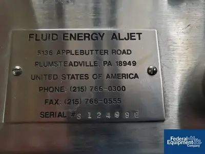 USED Fluid Energy Fluid Energy Jet Mill, model ALJET, S/S