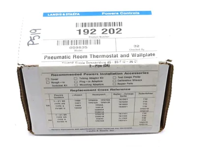 NEW SEALED LANDIS& STAEFA 192-202 THERMOSTAT AND WALLPLATE 192202
