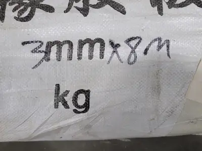 Black Striped Rubber Sheet 3 mm x 8 m