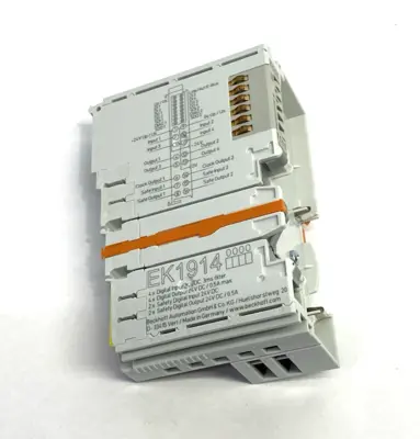 USED BECKHOFF ETHERCAT COUPLER WITH INTEGRATED DIGITAL STANDARD & SAFETY I/OS