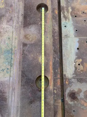 63" X 240" X 6" T-SLOTTED FLOOR PLATE. STOCK # 1002625
