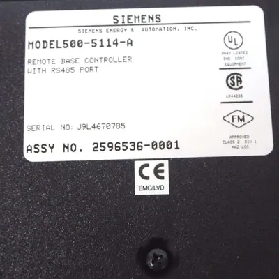 NEW SIEMENS 500-5114-A REMOTE BASE CONTROLLER 5005114A