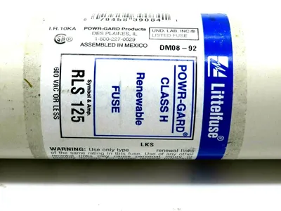 NEW LITTELFUSE RLS-125 FUSES 600 VOLT CLASS H RLS125