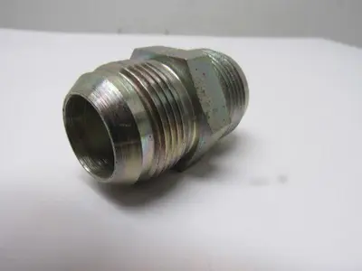 Male 37 Degree 16 JIC x 37 Degree 16 JIC Steel Adapter Fitting Lot of 2