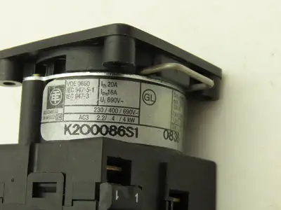Telemecanique 9003AEQ3819 Rotary Cam Switch Assy 300VAC 12A W KAD1PZ Knob