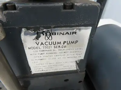 Robinair 15021 Vacuum Pump 1/3Hp 115V 1PH Belt Drive
