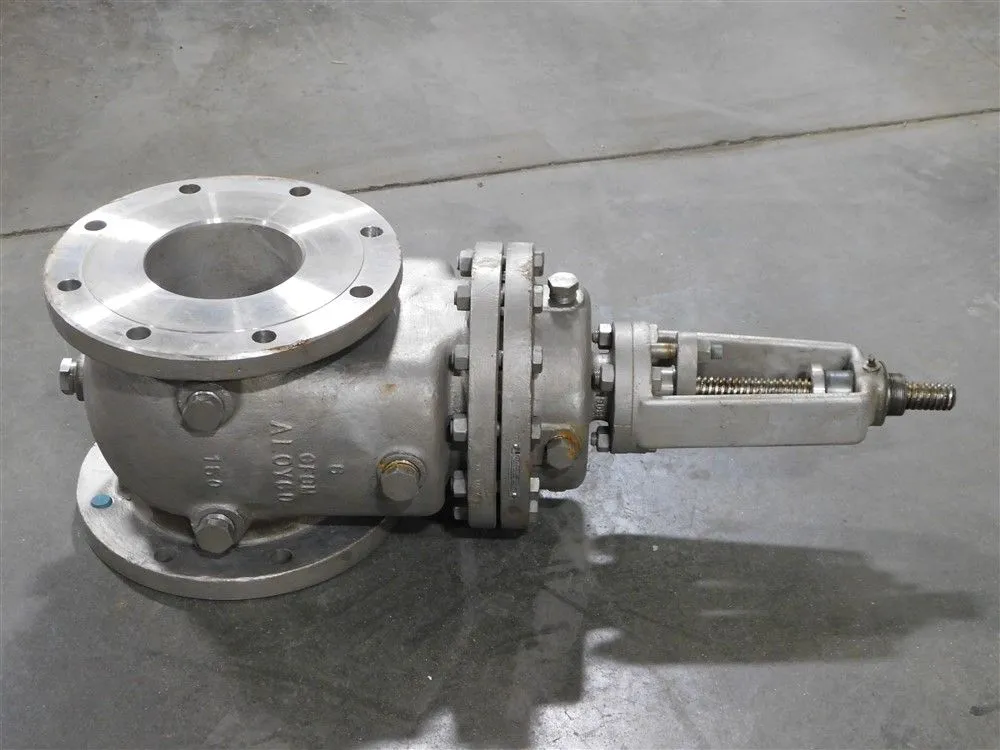 6" Aloyco Stainless Steel Gate Valve Class 150 CF8M Rising Stem No Handle Used