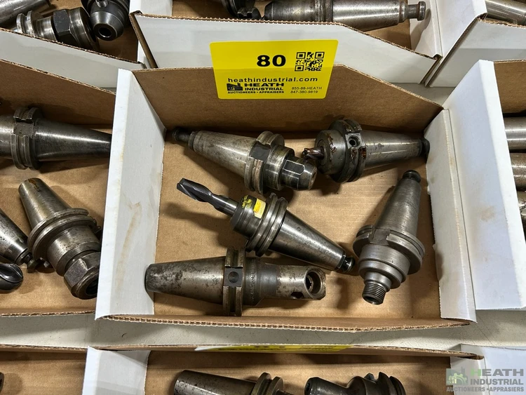 Used _UNKNOWN_ (5) ASSORTED CAT40 TOOL HOLDERS WITH TOOLING CAT Holders Illinois US | Heath Industrial Auction Services #1549687