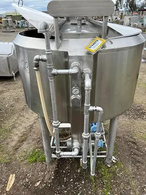 Cherry Burrell 200-Gallon Stainless Steel Jacketed Tank with Scrape Surface Agitation #S744979